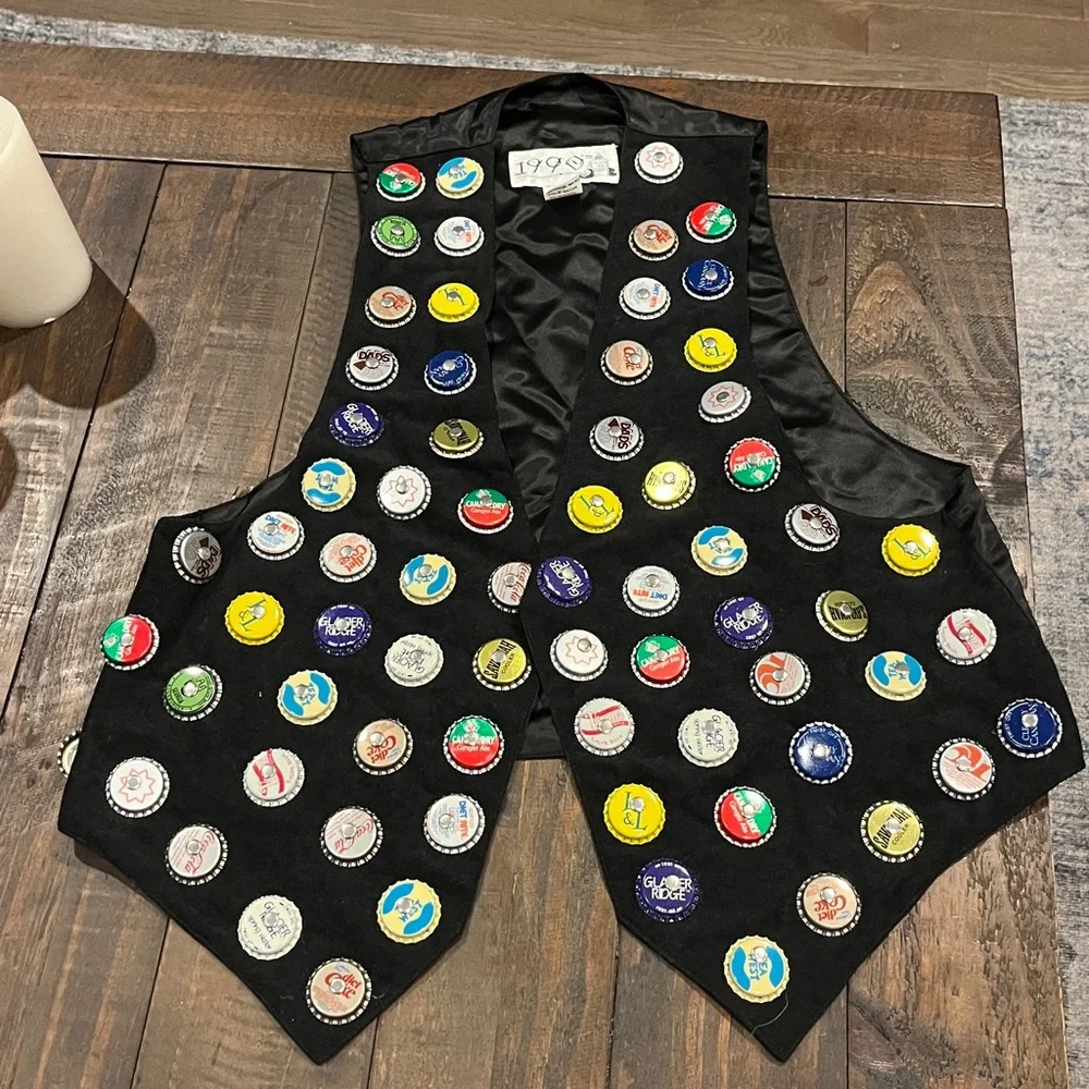 Vintage 1990 Ink Soda Cap Retro Vest Y2K - Picture 6 of 16